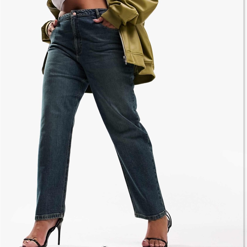ASOS Curve Straight Slim Mom Jeans